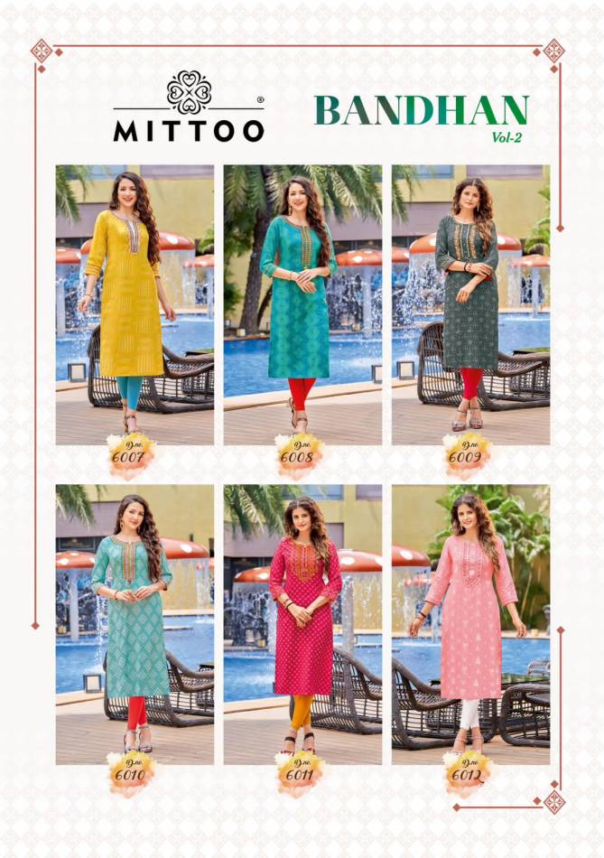 Mittoo Bandhan 2 Fancy Ethnic Wholesale Designer Kurtis Catalog